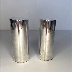 Calvin Klein Home silver salt & pepper shakers